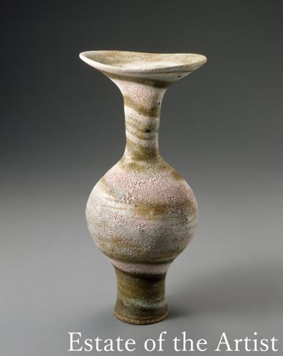 溶岩釉スパイラル文花瓶