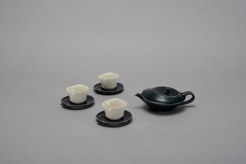 茶器揃（こゆのみ3点・茶托3点・急須）