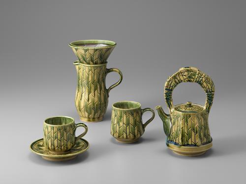 緑釉コーヒーセット