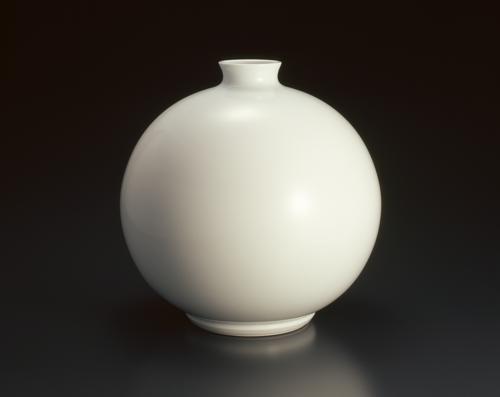 白磁丸形壺