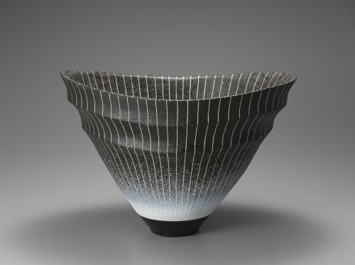 彩陶象嵌鉢「夜の海」