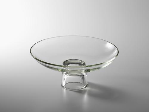 プレーンガラス脚付鉢